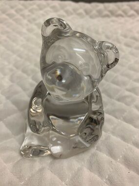 24% Lead Crystal Bear Figurine Princess House Germany Glass Paperweight